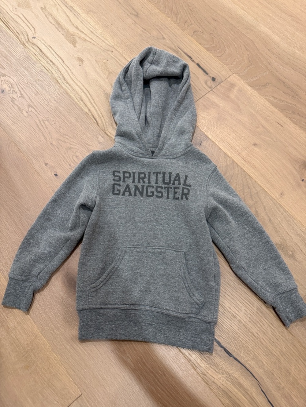 Spiritual Gangster Kids Heather Gray Hooded Pullover Sweatshirt